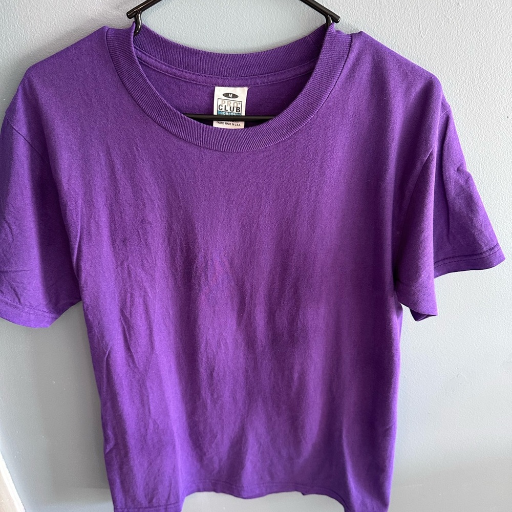Purple Pro Club Short Sleeve Crew Neck T-Shirt
